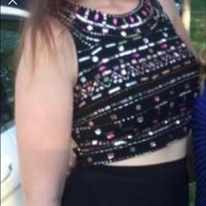 Two piece prom dress